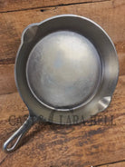 1930’s Griswold #9 Skillet with Large Block Logo Smooth Bottom and cool chrome finish! 710 C - Skillet