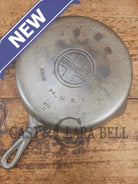 1930’s Griswold #9 Skillet with Large Block Logo Smooth Bottom and cool chrome finish! 710 C - Skillet