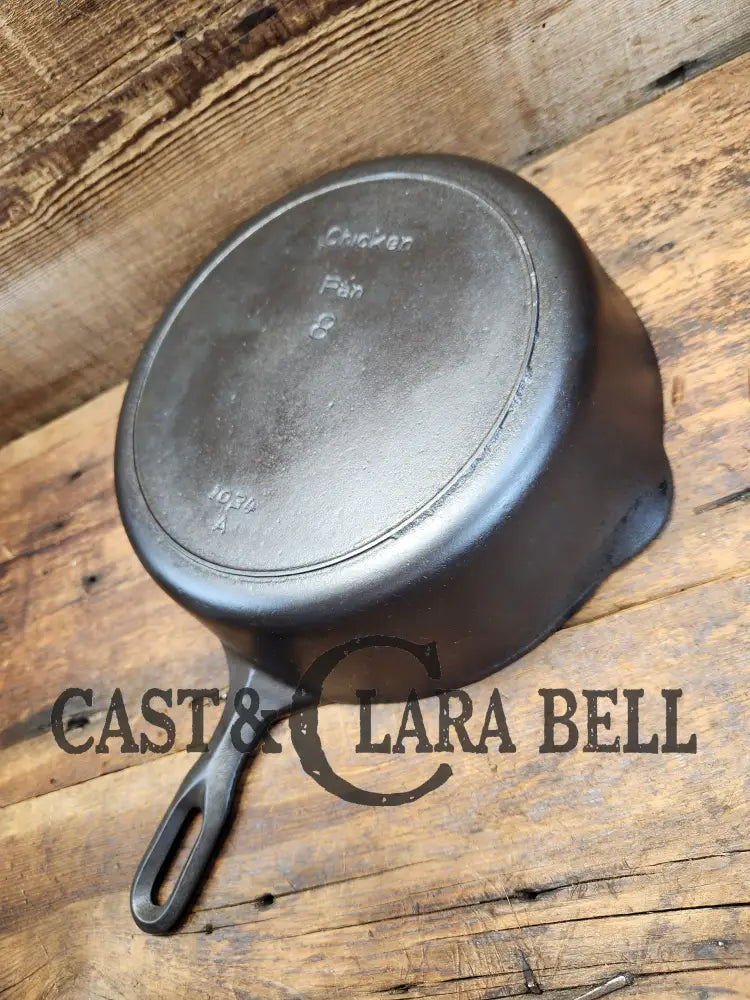 1930S Griswold Iron Mountain Series #8 Cast Chicken Pan 1034 Skillet