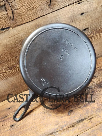 1930S Griswold Iron Mountain Series #8 Cast Chicken Pan 1034 Skillet