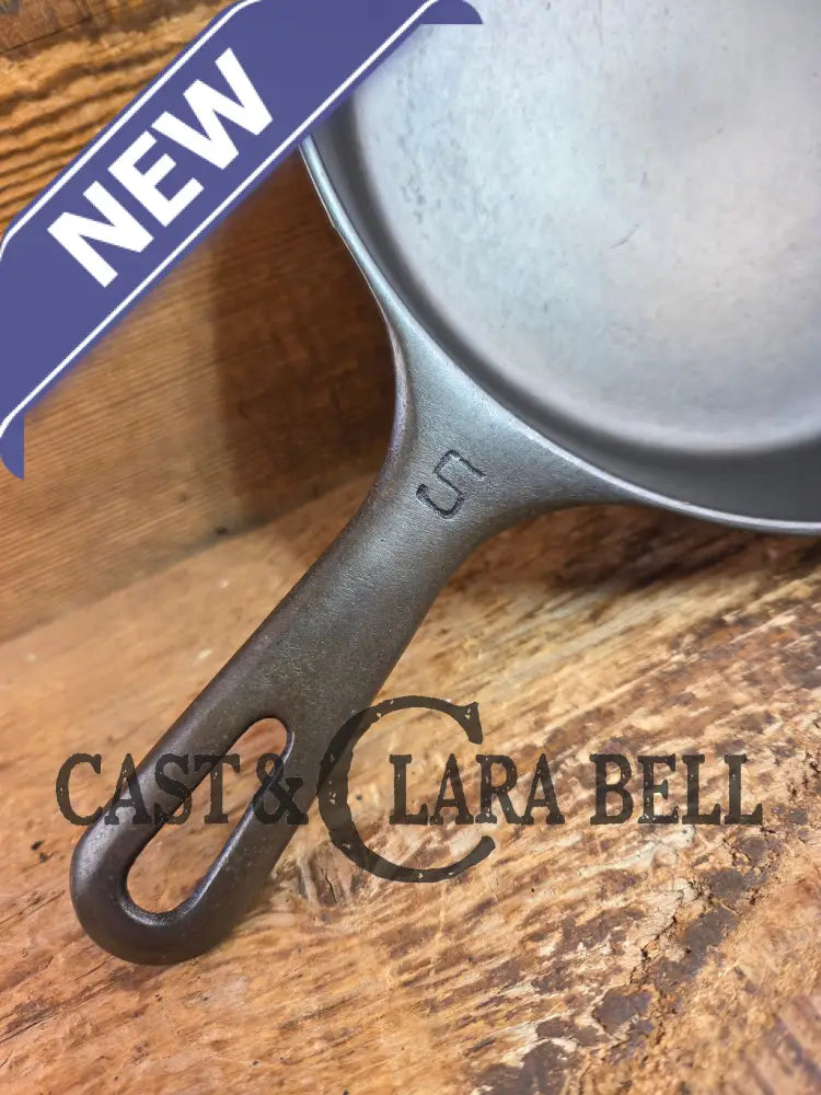 1930’s Griswold No. 5 Saute Skillet Small Logo Grooved Handle Smooth Bottom 724 Skillet