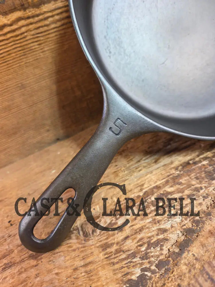 1930’s Griswold No. 5 Saute Skillet Small Logo Grooved Handle Smooth Bottom 724 Skillet
