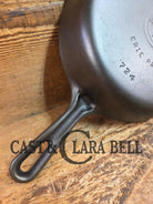 1930’s Griswold No. 5 Saute Skillet Small Logo Grooved Handle Smooth Bottom 724 Skillet
