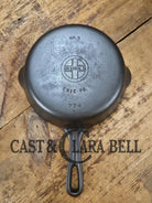 1930’s Griswold No. 5 Saute Skillet Small Logo Grooved Handle Smooth Bottom 724 L. Restored and Ready to Use! Skillet