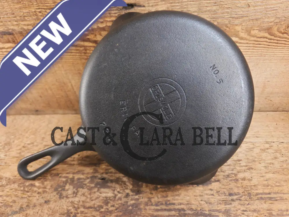1930’s Griswold No. 5 Saute Skillet Small Logo Smooth Bottom 724 Skillet