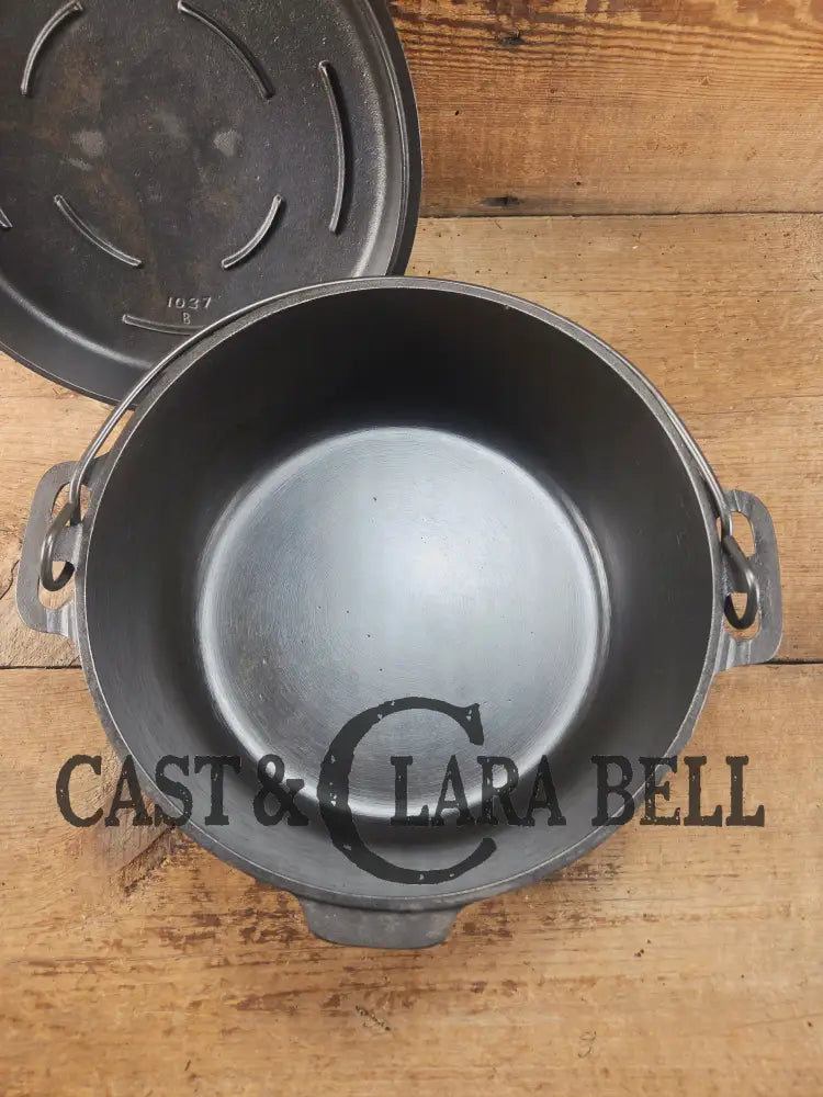1930’s Griswold’s Iron Mountain series #8 Dutch Oven (1036C) with Lid (1037 B). Ready to make stews and chili! Dutch