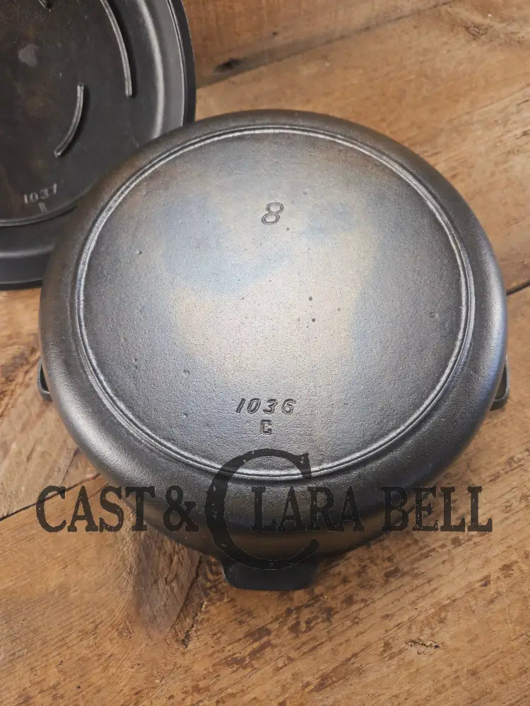 1930’s Griswold’s Iron Mountain series #8 Dutch Oven (1036C) with Lid (1037 B). Ready to make stews and chili! Dutch