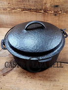 1930’S Wagner #8 Cast Iron Dutch Oven With Hammered Finish. Great Gift Idea! Skillet