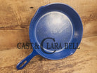 1930’s Wagner Unmarked #8 Cast Iron Sautee Skillet with blue speckled enamel! SC24 Skillet