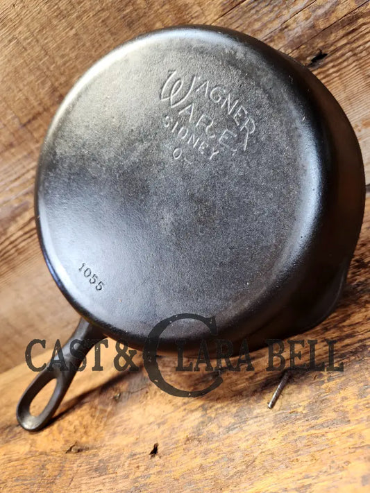 1930’S Wagner Ware #5 Cast Iron Skillet Stylized Logo 1055