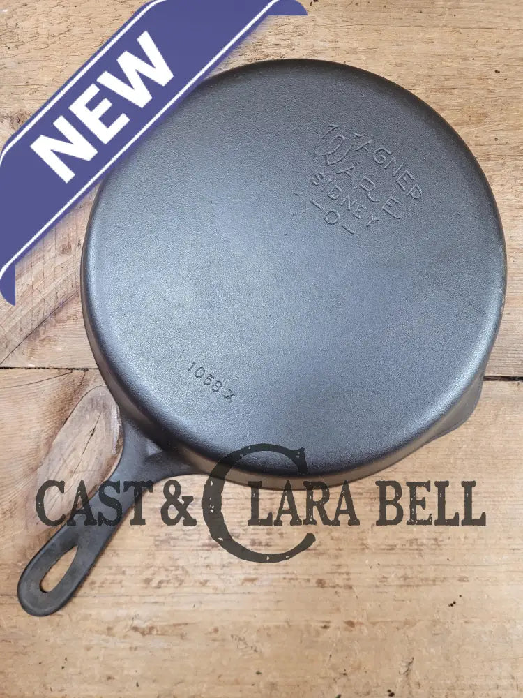 1930’S Wagner Ware #8 Cast Iron Skillet With Stylized Logo 1058 X