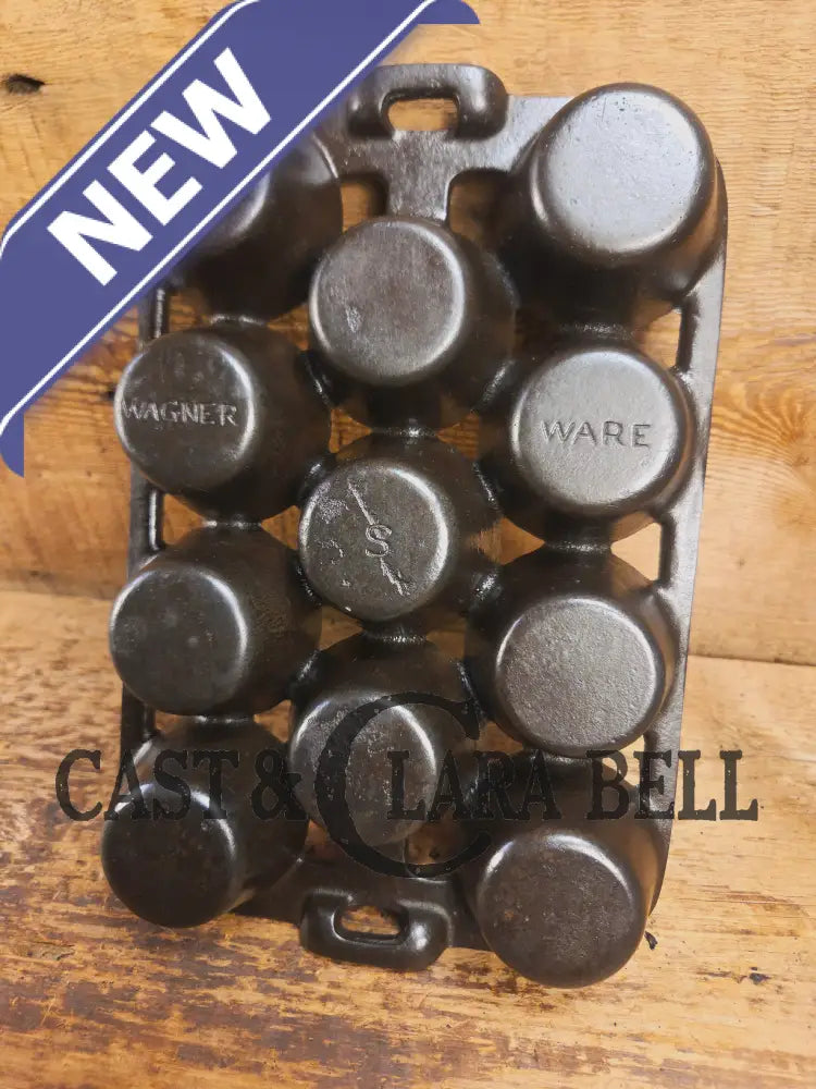 1930’s Wagner Ware Cast Iron Popover Pan 11 cup 1337 ’S’. Perfect for cornbread muffins or popovers Bakeware