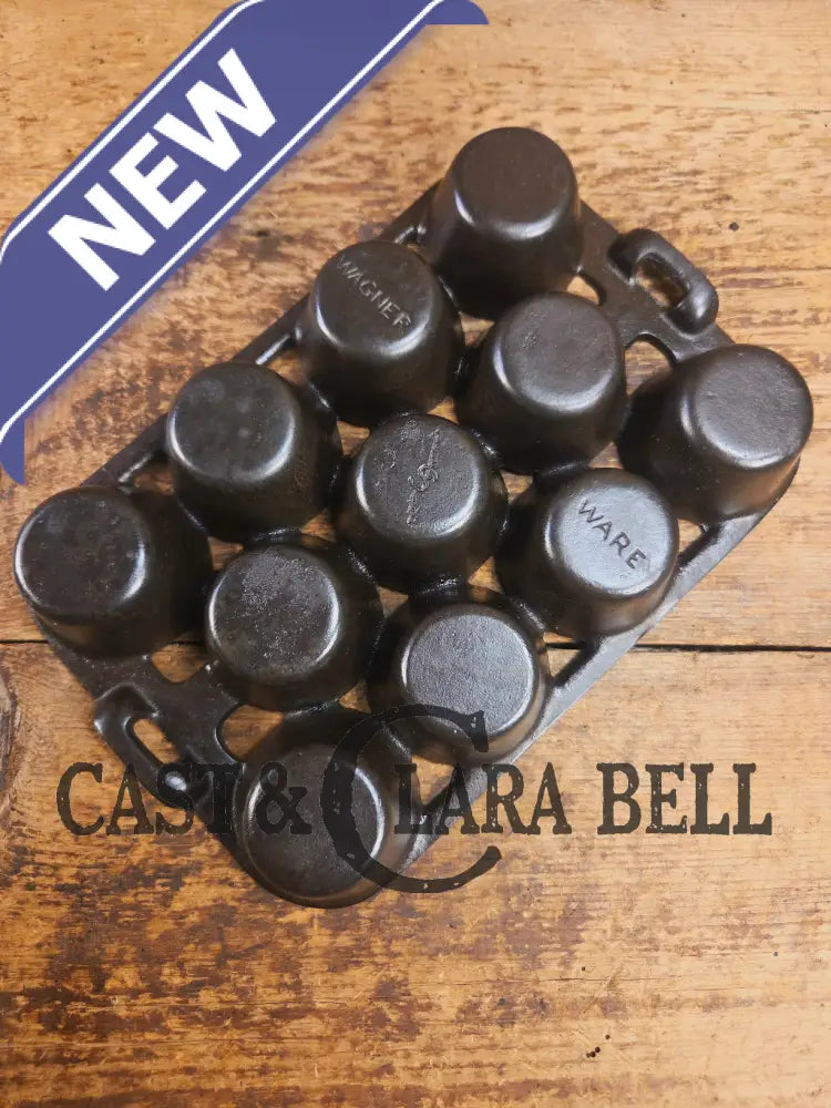 1930’s Wagner Ware Cast Iron Popover Pan 11 cup 1337 ’S’. Perfect for cornbread muffins or popovers Bakeware