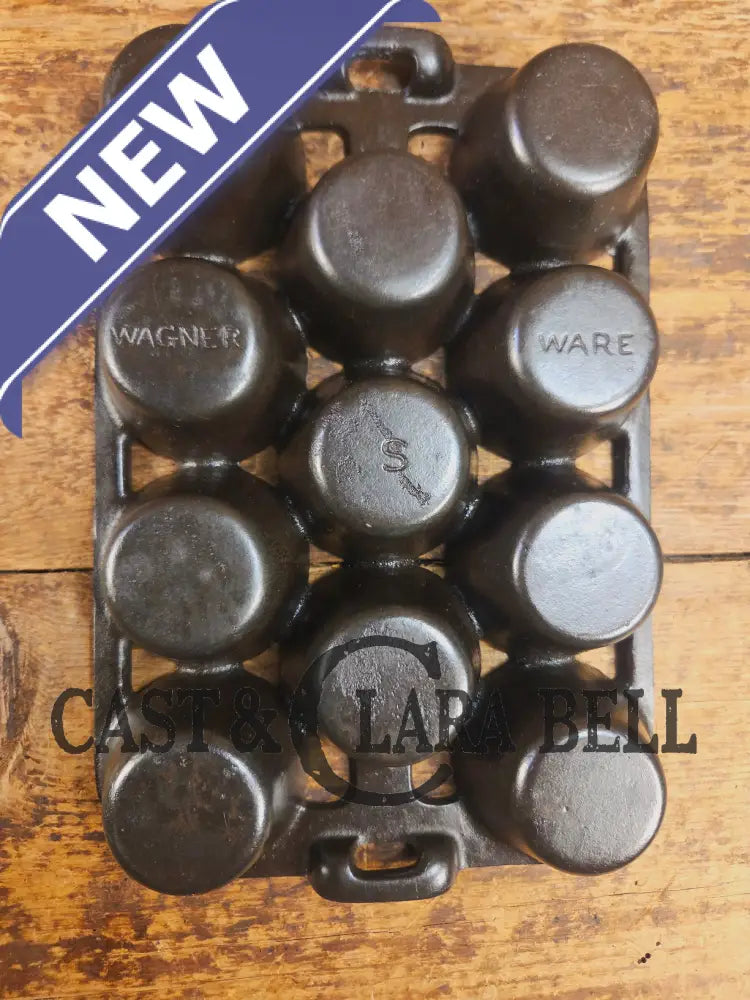 1930’s Wagner Ware Cast Iron Popover Pan 11 cup 1337 ’S’. Perfect for cornbread muffins or popovers Bakeware