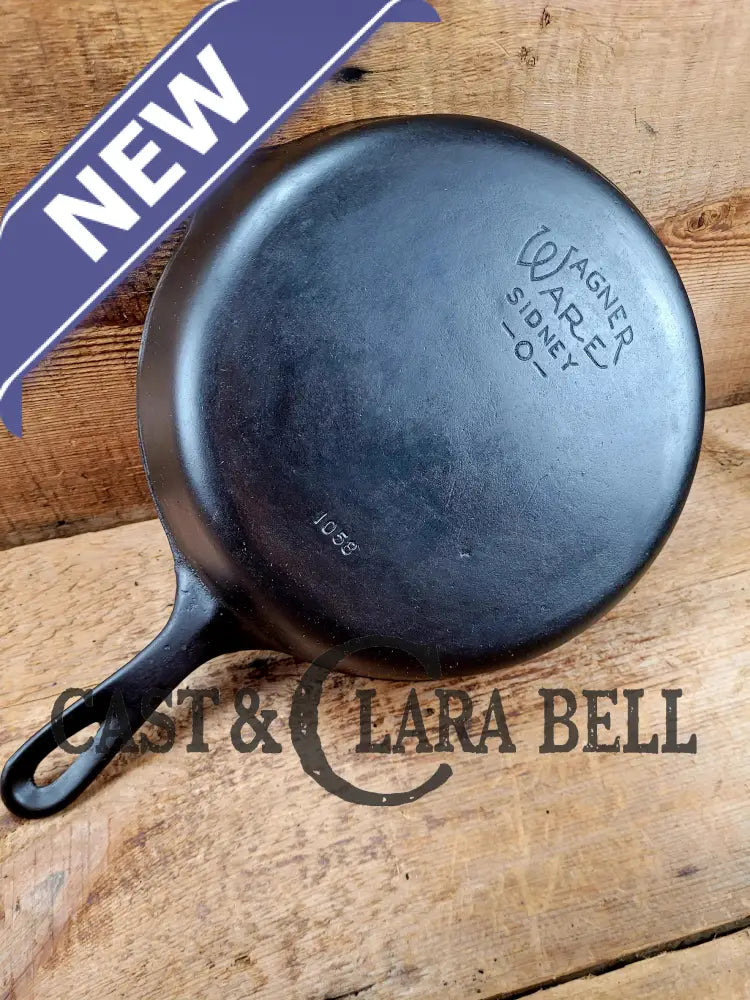 1930’s Wagner Ware Sidney -O- #8 Skillet with Smooth Bottom 1058 K. Restored and Ready to Use! Skillet