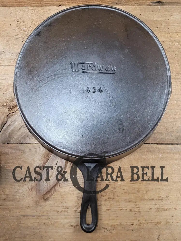 1930’S Wardway By Wagner Cast Iron Skillet. #10 Size #1434. These Are Not Found Often Beautiful