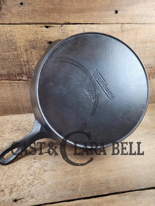 1930’S Wardway By Wagner Cast Iron Skillet. #10 Size #1434. These Are Not Found Often Beautiful