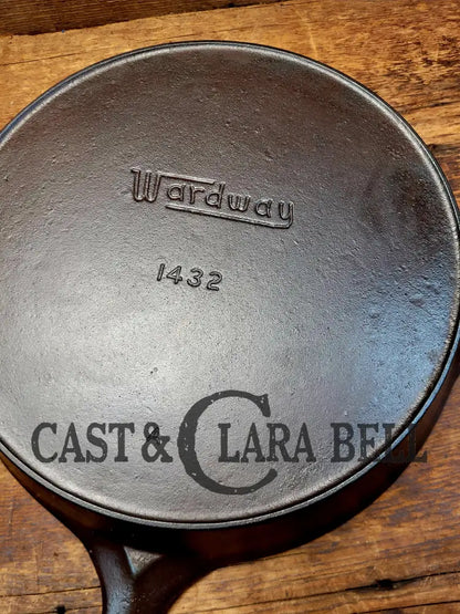 1930’S Wardway By Wagner Cast Iron Skillet. #1432. These Are Not Found Often Beautiful Every Day