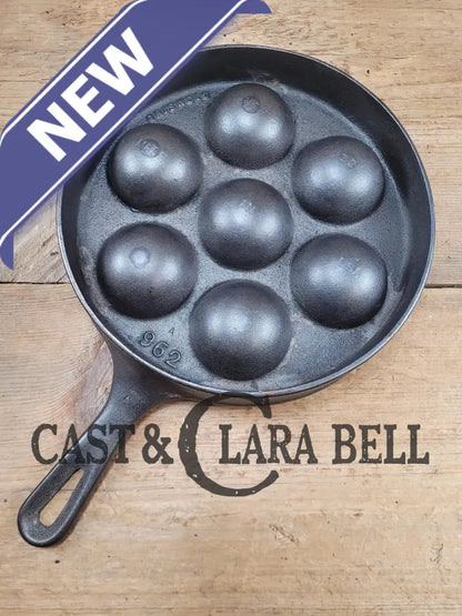 1940’S Era Griswold No. 32 Cast Iron Aebleskiver 962. Perfect For Poached Eggs And Delicious