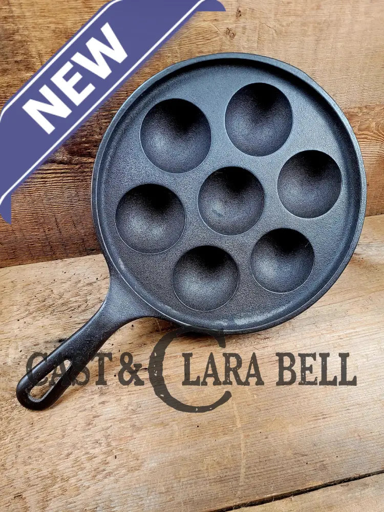 1940’S Era Griswold No. 32 Cast Iron Aebleskiver 962. Perfect For Poached Eggs And Delicious