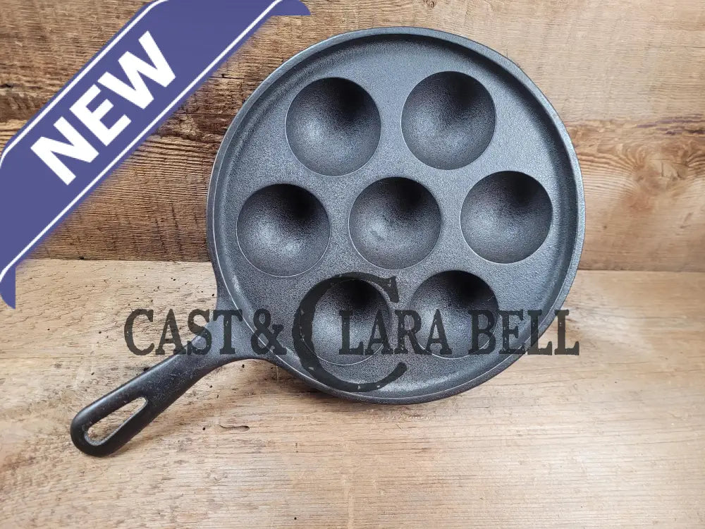 1940’S Era Griswold No. 32 Cast Iron Aebleskiver 962. Perfect For Poached Eggs And Delicious