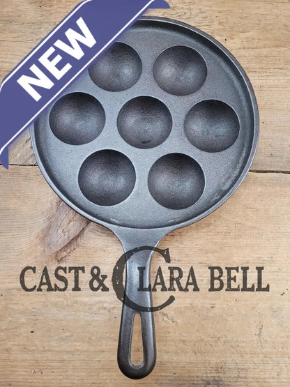 1940’S Era Griswold No. 32 Cast Iron Aebleskiver 962. Perfect For Poached Eggs And Delicious