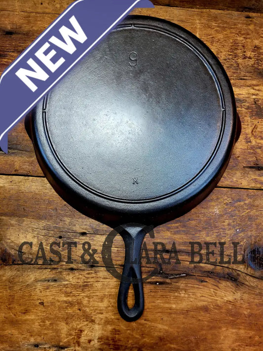 1940’S Era Three Notch Lodge #9 W Raised X Cast Iron Skillet. The Clara Bell Classic. Perfect For