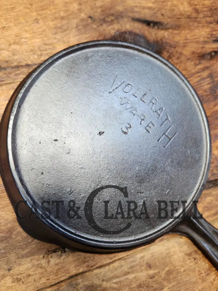 1940’S Fully Marked! Vollrath #3 Cast Iron ’Egg Skillet’. Great Gift Idea! Sc24