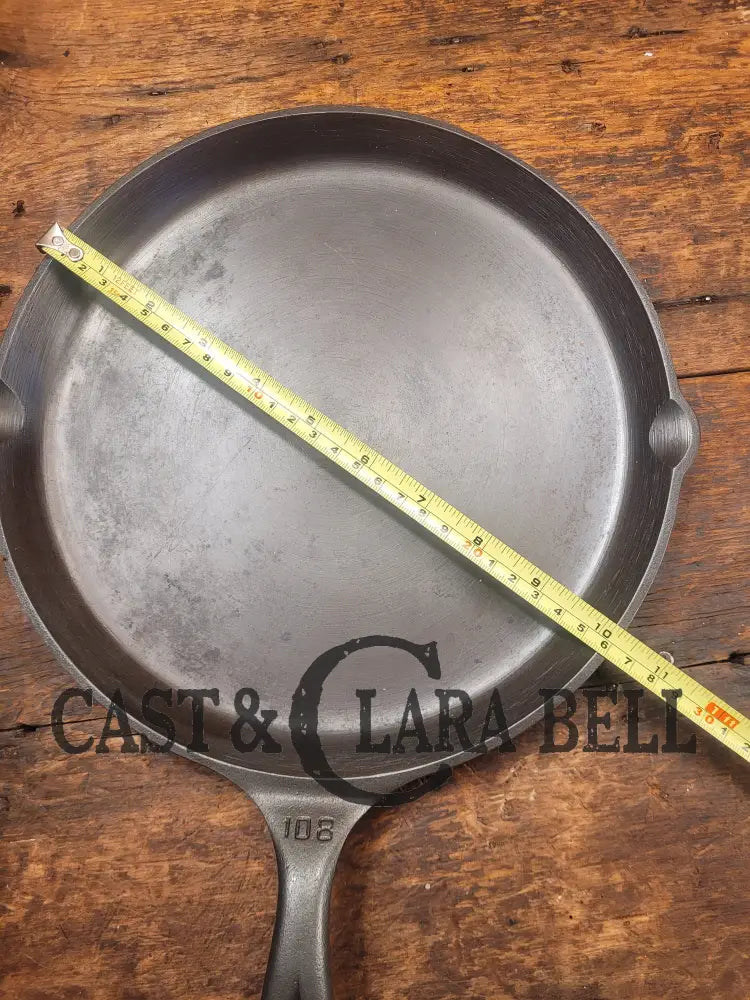 1940S Griswold #108 Skillet Griddle Large Block Logo C/N 201. Great For Everyday Flat Iron. Restord