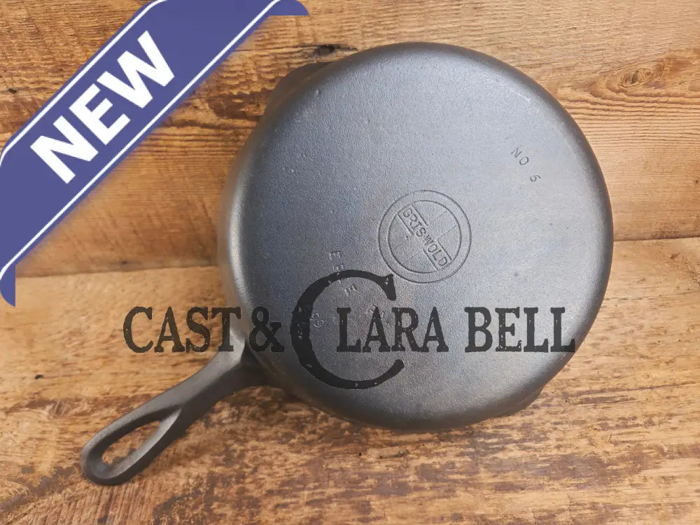 1940’s Griswold #6 Cast Iron Skillet with Small Block Logo and Smooth Bottom 699 K Skillet