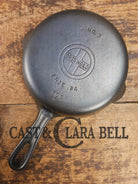 1940’s Griswold No. 3 Cast Iron Egg Skillet with Grooved Handle 709 K Skillet