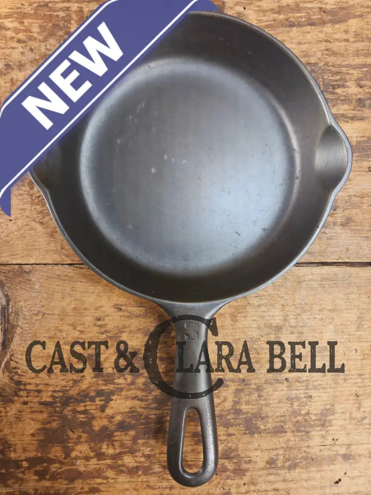 1940’s Griswold No. 3 Cast Iron Egg Skillet with Grooved Handle 709 K Skillet