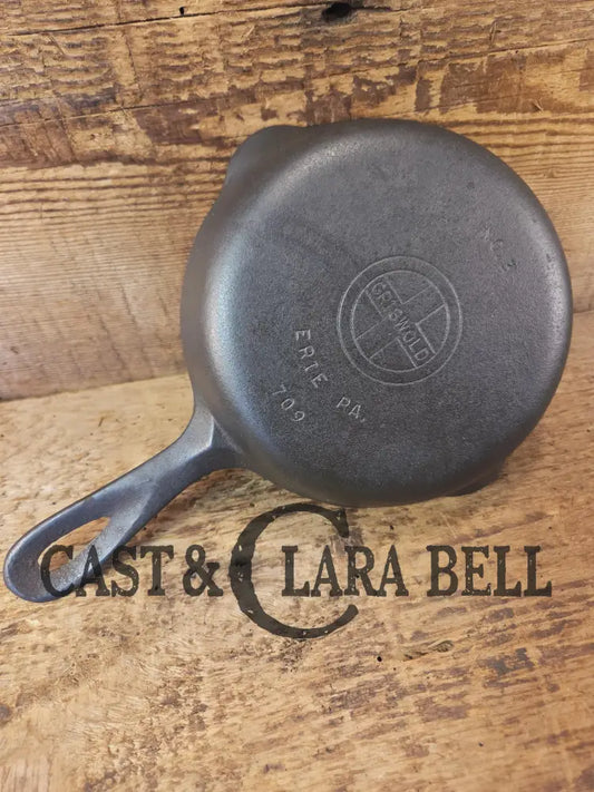1940’s Griswold No. 3 Cast Iron Egg Skillet with Small Block Logo 709 Skillet