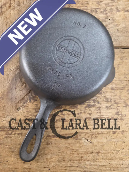 1940’s Griswold No. 3 Cast Iron Egg Skillet with Small Block Logo 709 D Skillet