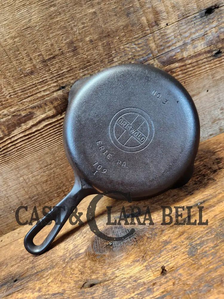 1940’S Griswold No. 3 Cast Iron Egg Skillet With Small Block Logo 709 I