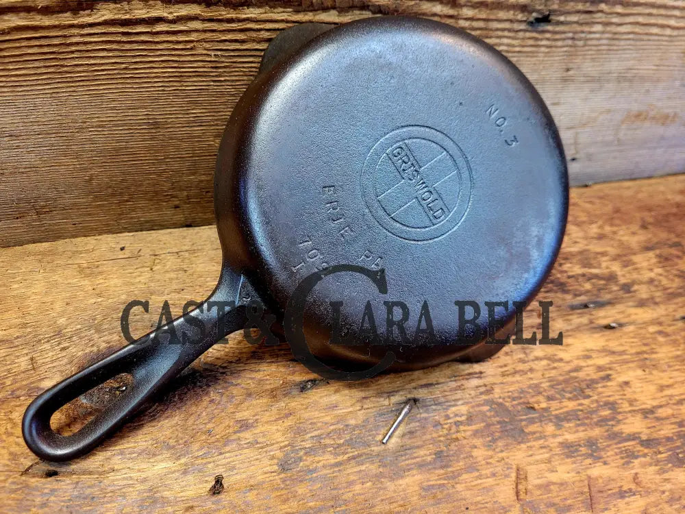 1940’S Griswold No. 3 Cast Iron Egg Skillet With Small Block Logo 709 I