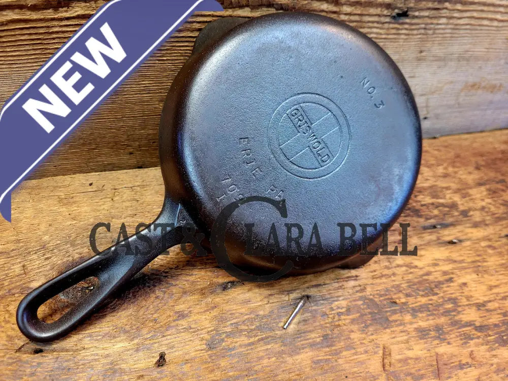 1940’S Griswold No. 3 Cast Iron Egg Skillet With Small Block Logo 709 I