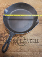 HTF Griswold No. 7 Cast Iron Skillet with Small Block Logo and Grooved Handle 701 Skillet