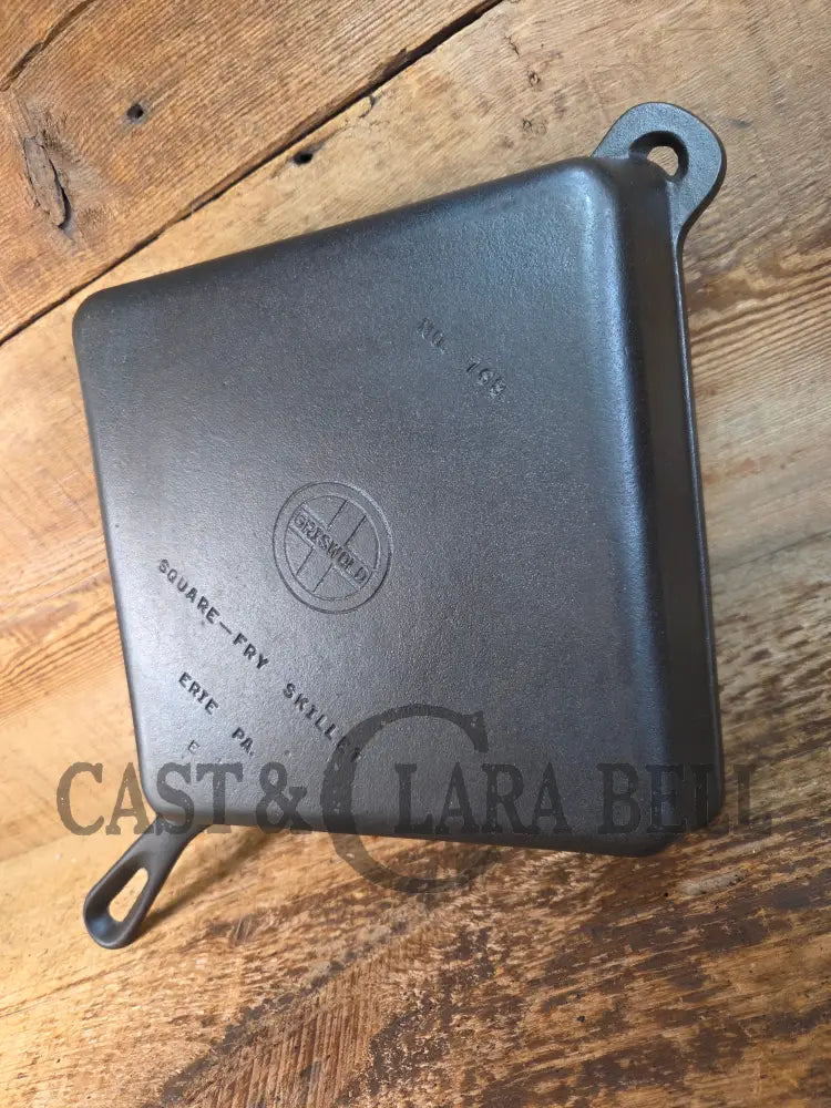 1940’s Griswold No. 768 Square-Fry Skillet with Small Block Logo Erie PA ’E’ - Skillet