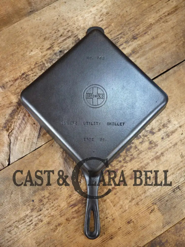 1940’s Griswold No. 768 Square-Fry Skillet with Small Block Logo Erie PA ’E’ Skillet