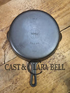 1940’s Griswold No. 8 Cast Iron Skillet with GROOVE handle and Small Block Logo 704 F. In beautiful condition. Almost