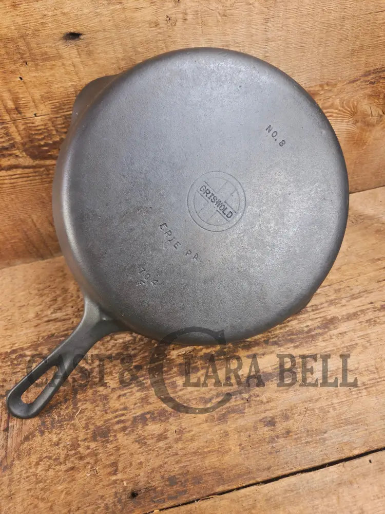 1940’s Griswold No. 8 Cast Iron Skillet with Small Block Logo 704 F Skillet