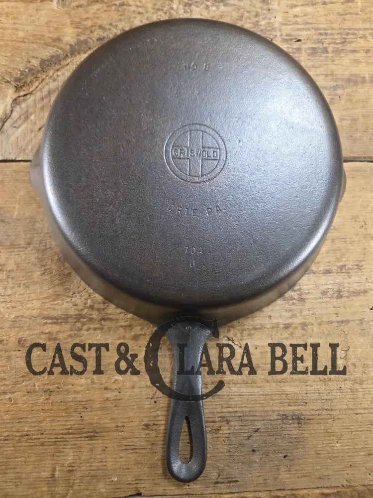 1940’s Griswold No. 8 Cast Iron Skillet with Small Block Logo 704 J. In beautiful condition. Almost mint Skillet