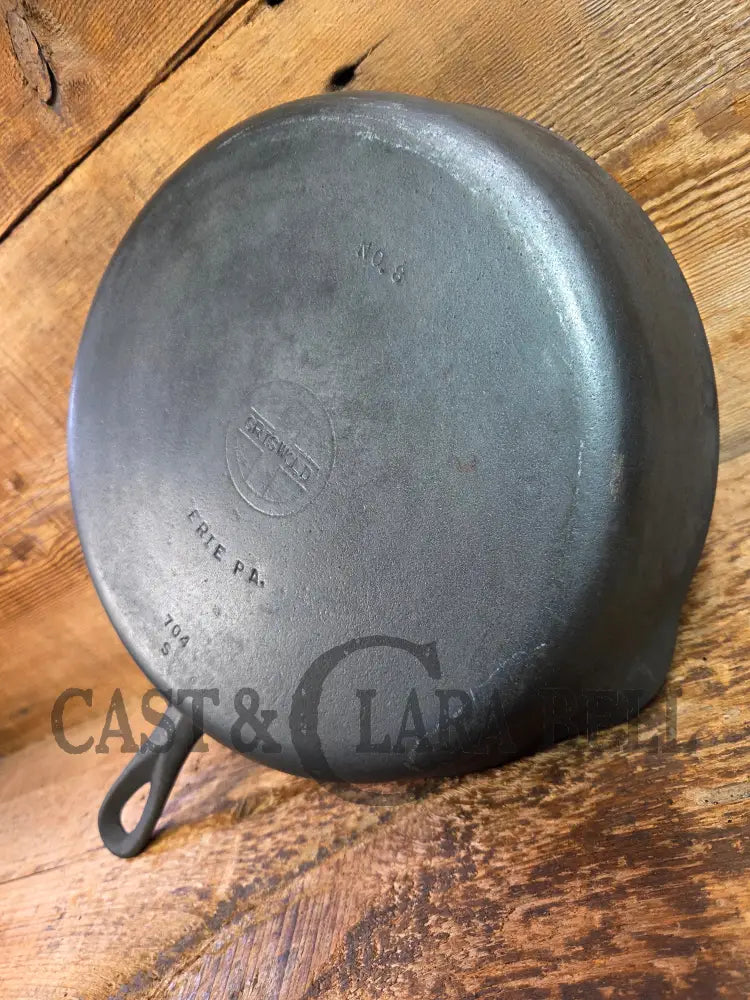 1940’s Griswold No. 8 Cast Iron Skillet with Small Block Logo 704 S - Skillet