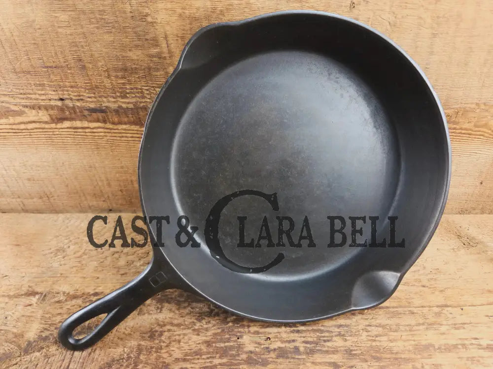1940’s Griswold No. 8 Cast Iron Skillet with Small Block Logo and Smooth Bottom 704 Skillet