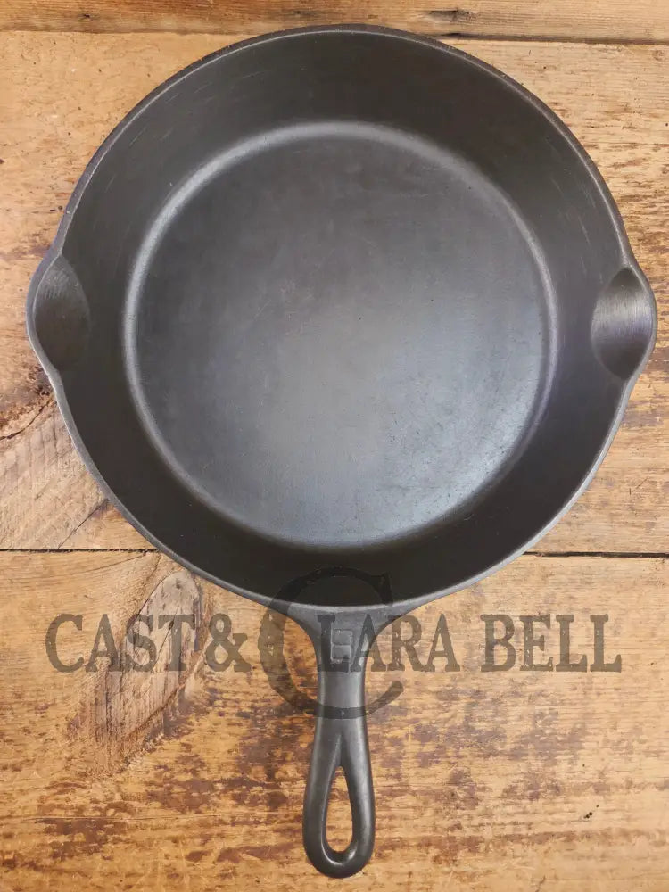 1940’s Griswold No. 8 Cast Iron Skillet with Small Block Logo and Smooth Bottom 704 D. - Skillet