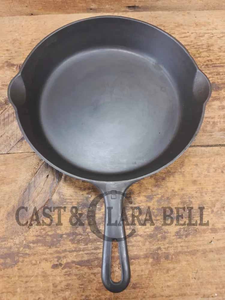 1940’s Griswold No. 8 Cast Iron Skillet with Small Block Logo and Smooth Bottom 704 I - Skillet