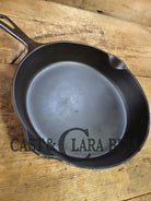 1940’s Griswold No. 8 Cast Iron Skillet with Small Block Logo and Smooth Bottom 704 N Skillet