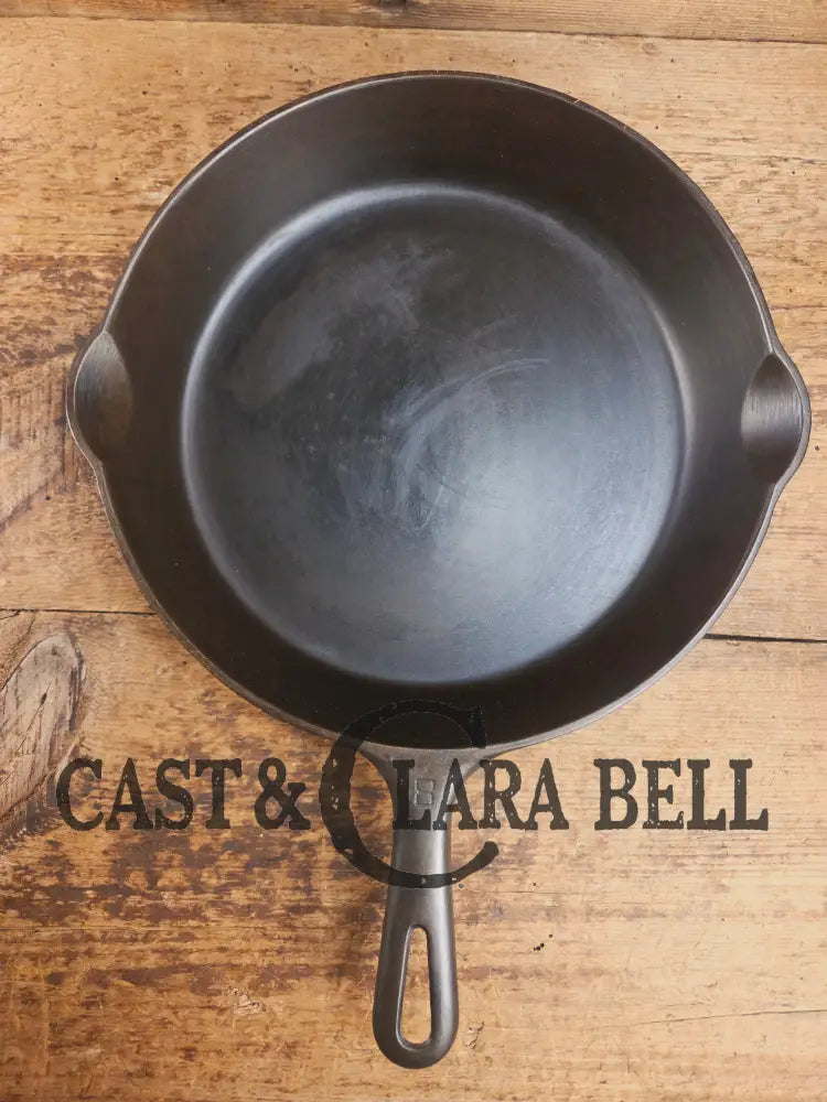 1940’s Griswold No. 8 Cast Iron Skillet with Small Block Logo and Smooth Bottom 704 N Skillet