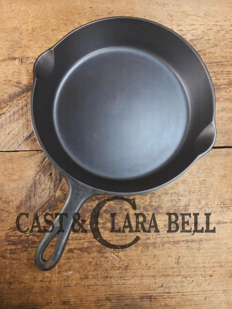 1940’s Griswold No. 8 Cast Iron Skillet with Small Block Logo and Smooth Bottom 704 U Skillet